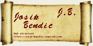 Josip Bendić vizit kartica